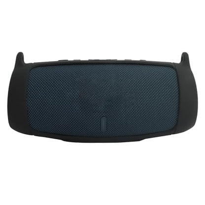 Silicone Case Cover for J.BL Charge 5 Bluetooth Speaker, Portable Travel Carrying Protective Sleeve Skin Case with Shoulder Strap and Carabiner (Black) - color: Black