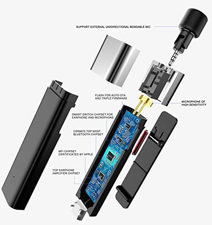 SmartMike+ Wireless Bluetooth Microphone for Content Creators - Rechargeable, Hands-Free Clip-on Lavalier Lape (Black - 2 Pack)