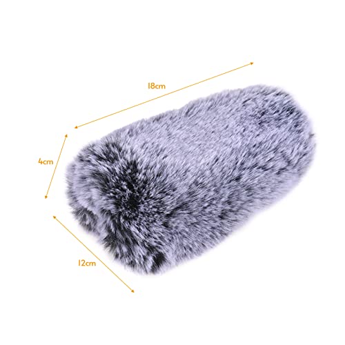 Andoer Outdoor Microphone Windscreen Fur Noise Reduction Mic Wind Muff Replacement for RODE VideoMic Pro/RODE VideoMic Pro-R/BOYA BY-BM3030/ BOYA BY-BM3031/ BOYA BY-BM3032