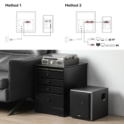 Edifier T5 Powered Subwoofer - 70w RMS Active Woofer with 8 inch Driver and Low Pass Filter