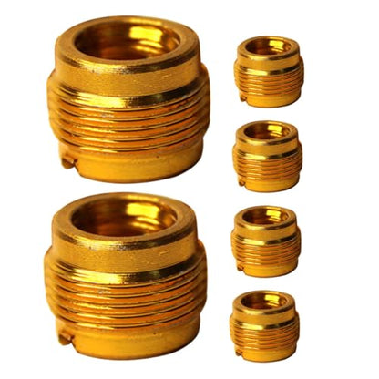 6pcs Aluminum Microphone Screw Converter Set 3/8 to 5/8 Thread Adapter with Anti-Vibration Design Compatible with Mic Stands and Recording Equipment