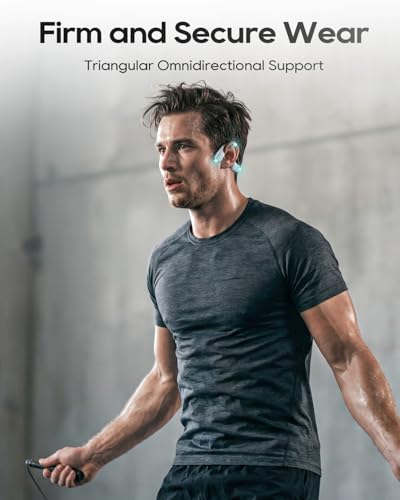 aigo Bone Conduction Headphones for Swimming, GS08MAX Open-Ear Headphones Hybrid Bone Air Conduction Earbuds IP68 Waterproof with 32GB MP3, Bluetooth 6.0 Wireless, 8H Battery