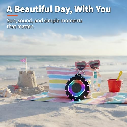 HEYSONG Bluetooth Shower Speaker + Waterproof Beach Bag – Rugged & Ready for Any Adventure - color: Black Speaker+Beach bag