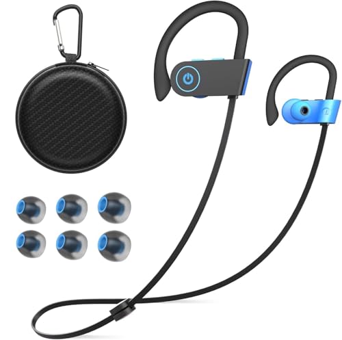 JOYWISE Bluetooth Headphones, Wireless Headphones 16H Playtime Wireless Earbuds with Mic Stereo in-Ear Earphones, IPX7 Waterproof Sports Headphone Sound Isolation Headsets for Running, Workout Blue - color: Sky Blue