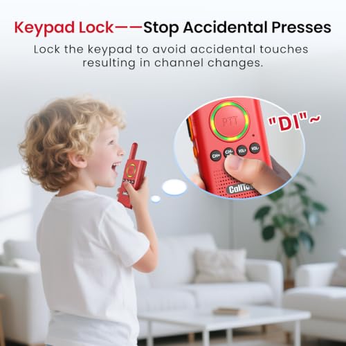 CallToU Caregiver Pager Wireless Alert Button Home Wireless Intercom System | Easy Use, Red Walkie Talkies for Seniors Long Range Room Intercoms 2 Way Radio for Elderly/Patient/Adults/Home/Office - color: white 2-2-2