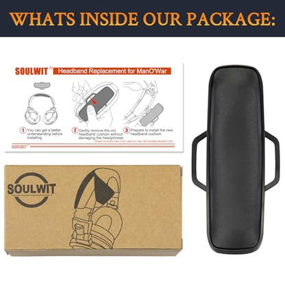 SOULWIT Headband for Razer ManO'War, Man O' War 7.1, Man O' War Tournament Edition Gaming Headsets, Replacement Headstrap Pad Repair Part - Black