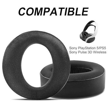 Ear Pads Replacement for Sony PlayStation 5 PS5 Pulse 3D Wireless Headset | Cooling-Gel Soft Ear Cushions With Noise Isolation Foam for Sony PS5 Wireless (Black) - color: Black