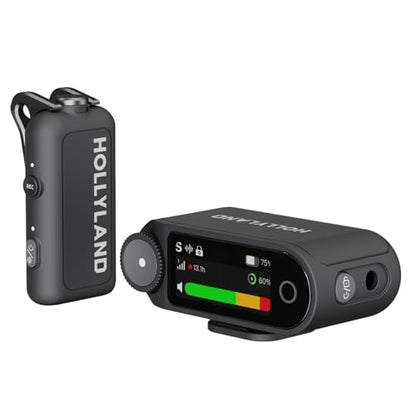 Hollyland Lark MAX 2 Wireless Microphone for iPhone/Camera/Android, AI Noise Cancelling, 32-bit Full-Chain Audio, 1115ft (340m) Range, Vlog, Streaming (1 TX + 1 Camera RX) - size: Solo (1 TX + Camera RX)