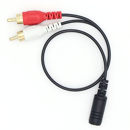 3.5mm to RCA Audio Cable,Gold Plated 3.5mm Female to 2RCA Male Stereo Y Splitter Audio Cable for Smartphones,MP3, Tablets,Speakers,Home Theater - 3.5 Female to 2RCA 30cm - size: 3.5mm Female to 2RCA 0.3m