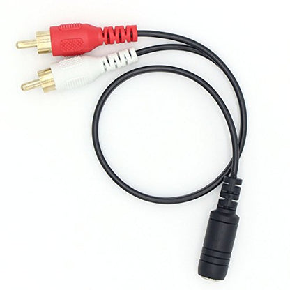 3.5mm to RCA Audio Cable,Gold Plated 3.5mm Female to 2RCA Male Stereo Y Splitter Audio Cable for Smartphones,MP3, Tablets,Speakers,Home Theater - 3.5 Female to 2RCA 30cm - size: 3.5mm Female to 2RCA 0.3m