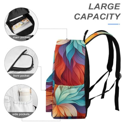 Travel Backpack for Women Men Carry On Backpack Coffee Collection Laptop Bag Lightweight Casual Daypack - color: Colorful Background Pattern