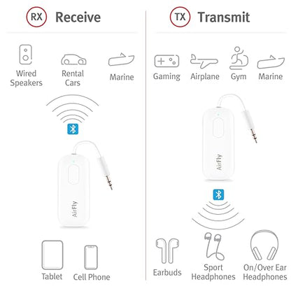 Twelve South AirFly Pro Bluetooth Wireless Audio Transmitter Receiver & Twelve South Butterfly 2-in-1 USB-C MagSafe Charger - style: Bundle AirFly Pro + ButterFly