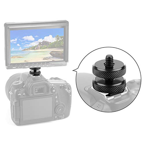 Camera Hot Shoe Mount to 1/4"-20 Tripod Screw Adapter Cold Shoe Mount,2Pcs