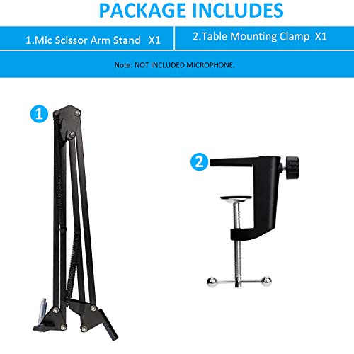 Wave 1 Microphone Stand, Professional Mic Boom Arm Stand Compatible with Elgato Wave 1 USB Condenser Microphone by SUNMON - color: Elgato Wave 1 Mic Boom Arm