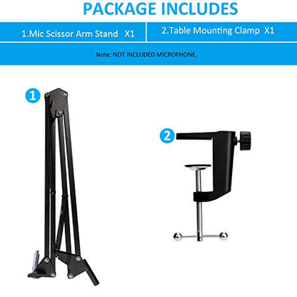 Wave 1 Microphone Stand, Professional Mic Boom Arm Stand Compatible with Elgato Wave 1 USB Condenser Microphone by SUNMON - color: Elgato Wave 1 Mic Boom Arm