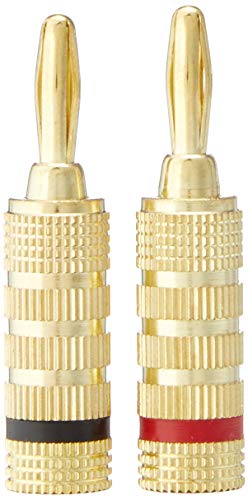 Monoprice 121821 24k Gold Plated Speaker Banana Plugs, Closed Screw Type (12 Pairs) - size: 12 Pairs