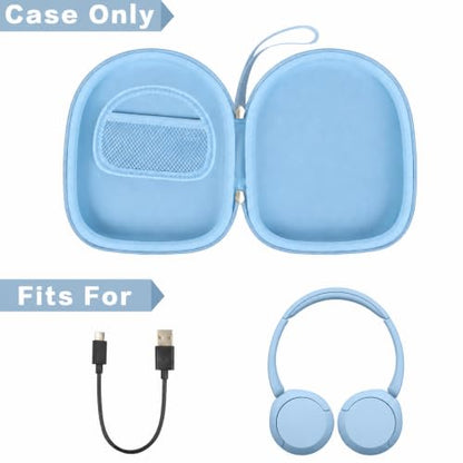 casmilee Hard Shell Headphone Case for Sony WH-CH520 and WH-1000XM4 - color: Light Blue