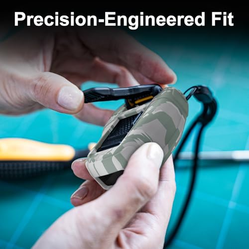 CYBERGUYS Silicone Case for DEWALT Wearable Bluetooth Speaker, Camo | Durable Shock-Proof Non-Slip Protective Cover for DEWALT Mini Speaker, Lanyard, Small Lightweight, Easy-to-Install Sleeve - color: Digital Camo