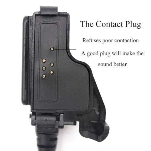 2 Wire Acoustic Tube Earpiece Mic Compatible for Motorola Walkie Talkies | Compatible with Motorola XTS 1500 XTS 2500 XTS 3000 XTS 3500 XTS 5000 XTS 5000R HT 1000 JT 1000 MTX 9000 MTS 2000 GP 9000