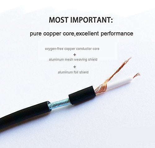 10M/33Feet RCA Video Cable Digital Audio Coaxial Cable with Male to Male Single Plug A/V Extension Cord for Subwoofer Car Rear View Parking Buckup Camera - size: 10M