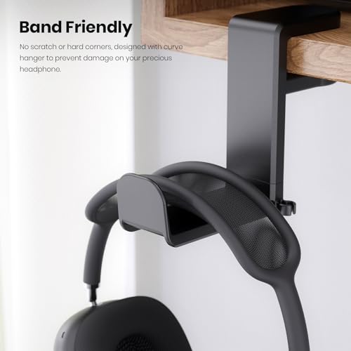 EURPMASK 3-in-1 Rotating Headphone Stand w/2 Detachable Controller Holders | Adjustable Clamp-on Headset Holder Hanger,Swivel,Gaming Headset Hanger,Cable Organizer,Father's Day Birthday Christmas Gift - color: Gaming Combo Black