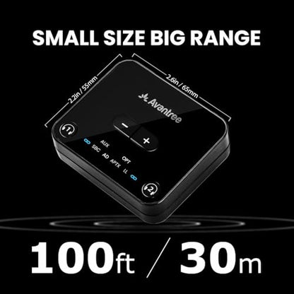 Avantree Audikast 3 – Bluetooth TV Transmitter for 2 Headphones | aptX Adaptive, Volume Control and 100ft Long Range; Works with Optical or AUX TVs, Not Compatible with HDMI-Only TVs. - style: Audikast 3
