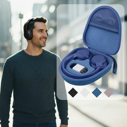 Hard Case for JBL Tune 720BT 520BT 770NC 670NC 510BT, Dark Blue | Travel Case Compatible with JBL Live 770NC 780NC 680NC 670NC Headphones. Hard EVA Shell with Soft Velvet Lining. Case Only - color: Dark Blue Case