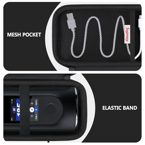Carrying Case for Blue Tees Golf Player+, Player Pro GPS Speaker | Hard EVA Shell, Shockproof, Water Resistant, Scratch Resistant, Mesh Pocket for Charging Cable & Accessories, Black - color: Black