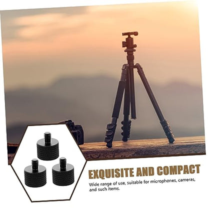 DECHOUS Microphone Stand Adapter Screws 3pcs Black Screw Set 5/8 to 1/4 Thread