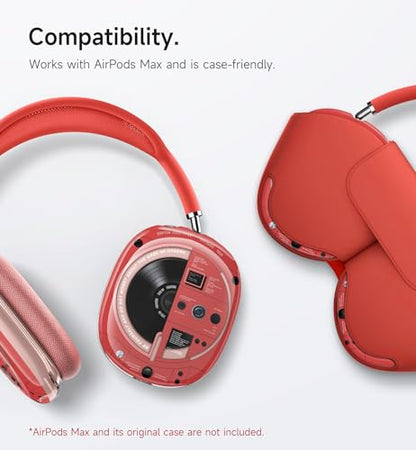 SURITCH for AirPods Max Case, TPU Anti-Scratch Ear Cups Cover, Rugged Shockproof Accessories Protective Cover for Apple AirPods Max - Red - color: Red