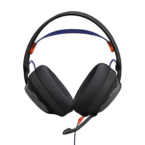 JBL Quantum 250 Wired Gaming Headset Spatial Sound Mic - Black | Plug And Play 3.5mm Connection For PC, Xbox, PlayStation, Switch, With Detachable Boom Arm And Lightweight Over Ear Comfort - color: Black