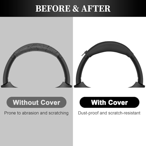 Replacement WH-1000XM4 Silicone Headband Cover Compatible with Sony WH-1000XM4, WH-1000XM3, WH-CH720N, WH-XB910N Headphones, Sweatproof & Washable Headband Cover Accessories (Black) - color: Black