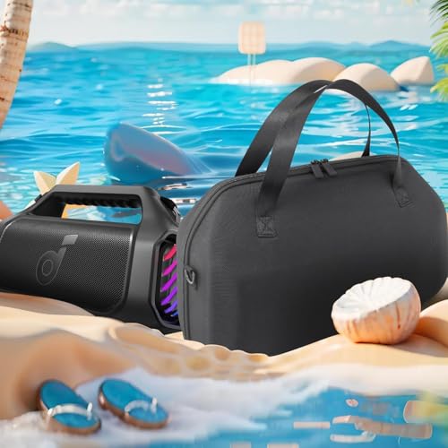 co2CREA for Soundcore Boom 2 Plus Outdoor Speaker Hard Protective Case | Portable Travel Design, Padded Interior, Detachable Shoulder Strap, Hand Strap And Strong Zipper For Easy Carrying