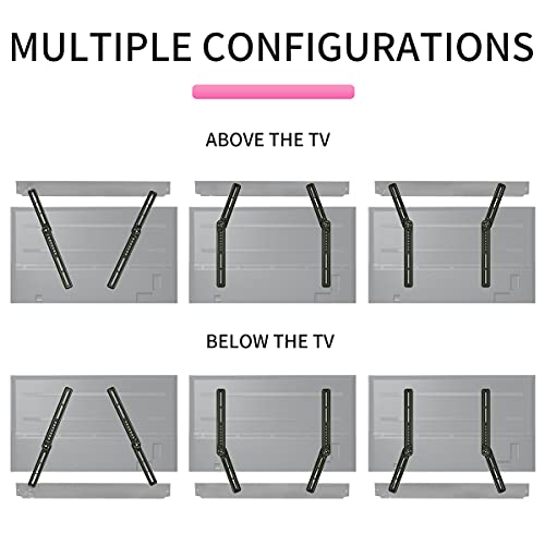 Universal Sound Bar Mount Bracket for Above/Under TV, Fits 23-65 Inch TVs, up to 22 lbs by XINLEI SBR301 - color: SBR301
