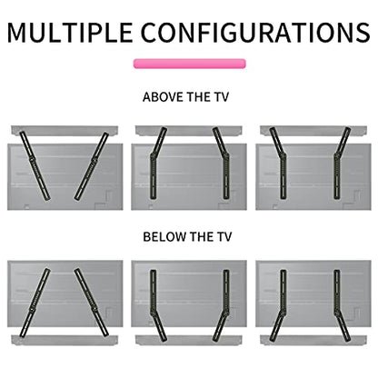 Universal Sound Bar Mount Bracket for Above/Under TV, Fits 23-65 Inch TVs, up to 22 lbs by XINLEI SBR301 - color: SBR301