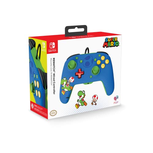 PDP REMATCH Wired Controller for Nintendo Switch/Lite/OLED - Toad & Yoshi - color: Toad & Yoshi