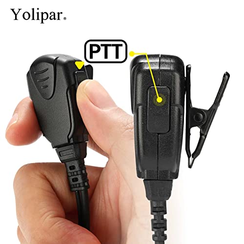 10 PCS UV-5R Earpiece Surveillance Kit Compatible with BTECH, Retevis RT21 RT22, Kenwood, Arcshell AR-5 Walkie Talkie Radio with PTT Mic Tansparent Acoustic Tube Headset - color: for Baofeng radio, size: 10 PCS