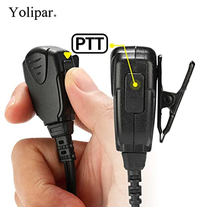 10 PCS UV-5R Earpiece Surveillance Kit Compatible with BTECH, Retevis RT21 RT22, Kenwood, Arcshell AR-5 Walkie Talkie Radio with PTT Mic Tansparent Acoustic Tube Headset - color: for Baofeng radio, size: 10 PCS