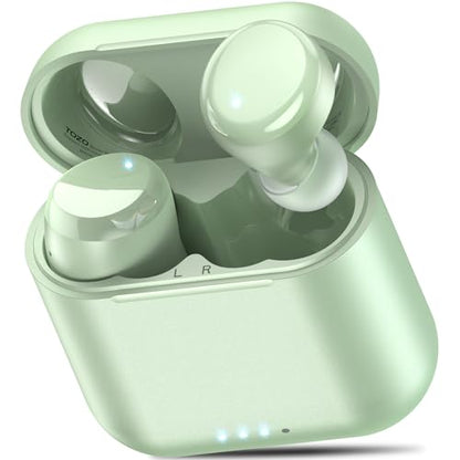 TOZO T6 Wireless Earbuds Bluetooth 5.3 Stereo Sound in Ear Headphones | 50H Long Playtime Ear buds with Charging Case, App Customizable EQs, IPX8 Waterproof Earphones, AI Calls, Deep Bass - color: Green