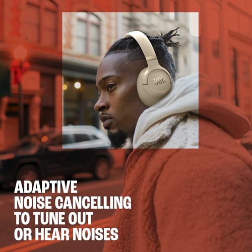 JBL Tune 780NC - Noise Cancelling Headphones - White | Hi-Res JBL Pure Bass Sound plus Spatial Sound, Adaptive Noise Cancelling with Smart Ambient - color: White