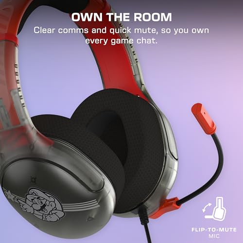 Turtle Beach Airlite Fit Wired Gaming Headset Mario Star, Nintendo Switch 2 | Also works with Nintendo Switch OLED, Flip-to-Mute Mic, Comfortable Ear Cushions, 40mm Speakers, Lightweight, Mario Star - color: Mario Star