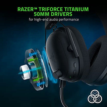 Razer BlackShark V2 Pro Wireless Gaming Headset: THX 7.1 Spatial Surround Sound - 50mm Drivers - Detachable Mic - for PC, PS5, PS4, Switch, Black - color: Black, style: Gen 1