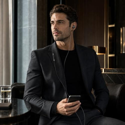 Betron BS10 Earphones Wired Earbud Headphones with Microphone, Black | with Volume Control, In-Ear, Plug in, 12mm Drivers, Deep Bass, Noise Isolating, Ergonomic Design, 3.5mm