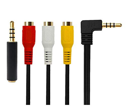 3.5 mm to RCA AV Camcorder Video Cable,3.5mm Male to 3RCA Female Plug Stereo Audio Video AUX Cable for Smartphones,MP3, Tablets,Speakers,Home Theater - 3.5 Male to 3RCA Female 0.15m - size: 3.5mm Male to 3RCA Female 0.15m