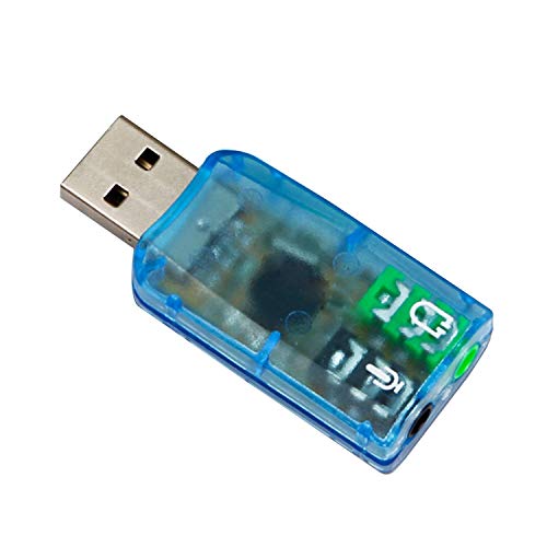 USB Audio Adapter 3.5mm Headphone and Microphone Jacks External Stereo Sound Card Plug and Play No Drivers Needed Compatible Windows, Mac, Linux, PC, Notebook, Desktop, PS4 (Three Colors)