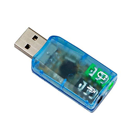 USB Audio Adapter 3.5mm Headphone and Microphone Jacks External Stereo Sound Card Plug and Play No Drivers Needed Compatible Windows, Mac, Linux, PC, Notebook, Desktop, PS4 (Three Colors)