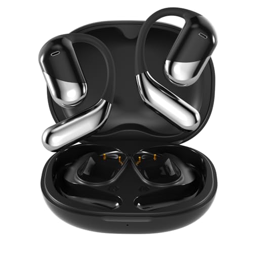 Q16 PRO Wireless Translation Earbuds with 70 Hour Bluetooth 5.4 Sports, Open wear, Wireless Bluetooth Smart Touch Screen, Ear Cup Earbuds with Ear Hooks, IPX5 Waterproof (Black) - color: Black