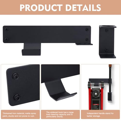 Jack Stand & Floor Jack Wall Mount Organizer Brackets | Hydraulic Trolley Jack Holder for Race Trailer Garage Storage