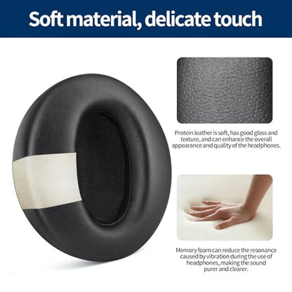 Headphones Replacement Ear Pads for Wyze Noise Cancelling Over Ear Headphones Ear Cushions Cover Repair Part (Black) - color: Black