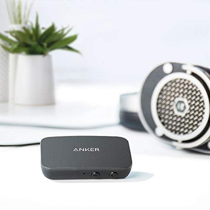 Anker Soundsync A3352 Bluetooth Receiver for Music Streaming with Bluetooth 5.0, 12-Hour Battery Life, Handsfree Calls, Dual Device Connection, for Car, Home Stereo, Headphones, Speakers (Renewed)